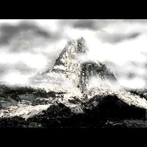 Behind the Mist - original acrylic by Bonnie